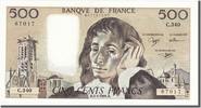 France 500 Francs Billet, 500 F 1968-1993 ''Pascal'', 1991-01-03 -