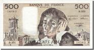 France 500 Francs Billet, 500 F 1968-1993 ''Pascal'', 1991-10-03 -