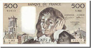 France 500 Francs Billet, 500 F 1968-1993 ''Pascal'', 1992-01-02 -