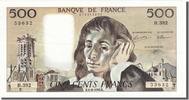 France 500 Francs Billet, 500 F 1968-1993 ''Pascal'', 1992-08-06 -
