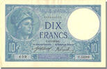 France 10 Francs 10 Francs Minerve type 1915 -