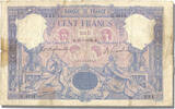 France 100 Francs Billet, 100 F 1888-1909 ''Bleu et Rose'', 1906-07-21 -