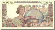 France 10,000 Francs Billet, 10 000 F 1945-1956 ''Génie Français'' -