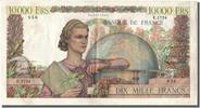 France 10,000 Francs Billet, 10 000 F 1945-1956 ''Génie Français'' -
