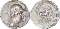 Tétradrachme Royaume de Bactriane, Eukratides I, Argent -