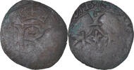 Belgique Double mite au K Monnaie, Charles Quint, Imitation, Cuivre -