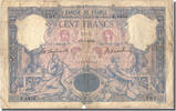 France 100 Francs Billet, 1 000 F 1889-1926 ''Bleu et Rose'' -