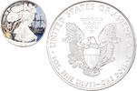 États-Unis Dollar Monnaie, Silver Eagle, Philadelphie, Colorisé -