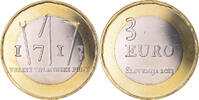 Slovénie 3 Euro 1713 VELIKI TOLMONSKI PUNT, Bimétallique -
