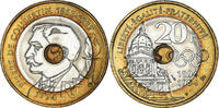 France 20 Francs Monnaie, Pierre de Coubertin, Tri-Metallic -