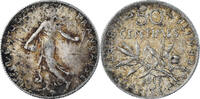 France 50 Centimes Monnaie, Semeuse, Paris, Argent, KM:854 -