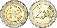 Malte 2 Euro Paris, 10 TH ANNIVERSARY UEM., Bimétallique, KM:134 -