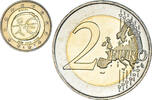Malte 2 Euro Paris, 10 TH ANNIVERSARY UEM., Bimétallique, KM:134 -
