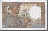 France 10 Francs Billet, 10 F 1941-1949 ''Mineur'', 1943-09-09 -