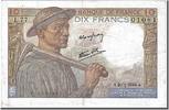 France 10 Francs Billet, 10 F 1941-1949 ''Mineur'', 1944-01-20 -