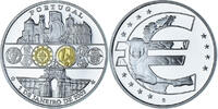 Portugal Medaille Adoption de l'Euro, Politics, Cuivre plaqué -