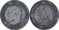 France 2 Centimes Monnaie, Napoleon III, Napoléon III, Strasbourg -