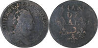 France Liard de France Louis XIV, Vimy, Cuivre, Gadoury:80, KM:192.5 -