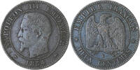 France 2 Centimes Monnaie, Napoleon III, Napoléon III, Lyon -