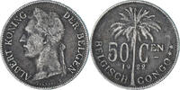 Congo belge 50 Centimes Monnaie, Cupro-nickel, KM:23 -