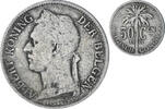 Congo belge 50 Centimes Monnaie, Cupro-nickel, KM:23 -