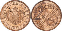 Monaco 2 Euro Cent Rainier III, Paris, Cuivre plaqué acier, KM:168 -