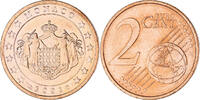 Monaco 2 Euro Cent Rainier III, Paris, Cuivre plaqué acier, KM:168 -