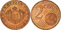 Monaco 2 Euro Cent Rainier III, Paris, Cuivre plaqué acier, KM:168 -