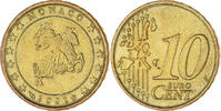 Monaco 10 Euro Cent Rainier III, Paris, Laiton, KM:170 -
