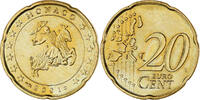 Monaco 20 Euro Cent Rainier III, Paris, Laiton, Gadoury:MC176 -