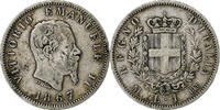 Italie Lira Vittorio Emanuele II, Milan, Argent, KM:5a.1 -