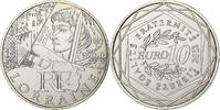 France 10 Euro Lorraine, Paris, Argent, Gadoury:EU514, KM:1888 -