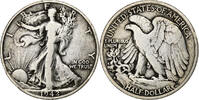 États-Unis Half Dollar Walking Liberty, U.S. Mint, Argent, KM:142 -