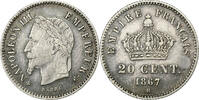 France 20 Centimes Napoléon III, Strasbourg, Argent, Gadoury:309 -