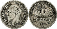 France 20 Centimes Napoléon III, Bordeaux, Rare, Argent -