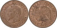 France 2 Centimes Napoléon III, Lyon, petit lion, Bronze -