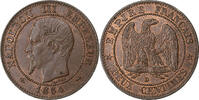 France 2 Centimes Napoléon III, Lyon, petit lion, Bronze -