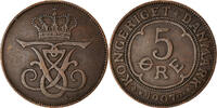 Danemark 5 Öre Monnaie, Frederik VIII, Copenhagen, Bronze, KM:806 -