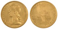 Territoire français des Afars et des Issas 10 Francs Monnaie, FRENCH AFARS & ISSAS, Paris, Aluminium-Bronze -