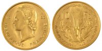 Afrique-Occidentale française 10 Francs Monnaie, French West Africa, Aluminum-Bronze, KM:E4 -
