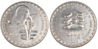 Communauté économique des États de l'Afrique de l' 5000 Francs Monnaie, West African States, Argent, KM:E13 -