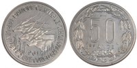 États de l'Afrique équatoriale 50 Francs Monnaie, Paris, Nickel -