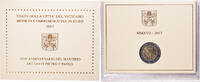 Vatican 2 Euro 2017 Martyre des Saints Pierre et Paul, Bimétallique FDC