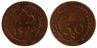 France 30 Sous Monnaie, Aniche, Bronze -