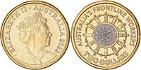 Australie 2 Dollars Monnaie, colorized. Frontline Workers -
