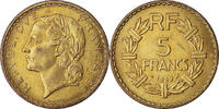 France 5 Francs Monnaie, Lavrillier, Bronze-Aluminium, KM:888a.1 -