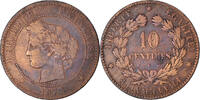 France 10 Centimes Monnaie, Cérès, Bordeaux, Bronze, Gadoury:265a -