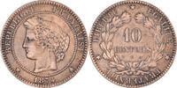 France 10 Centimes Monnaie, Cérès, Bordeaux, Bronze -