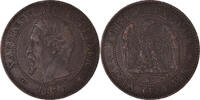 France 2 Centimes Monnaie, Napoléon III, Bordeaux, Bronze -
