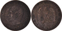France 2 Centimes Monnaie, Napoléon III, Bordeaux, Chien / Dog -